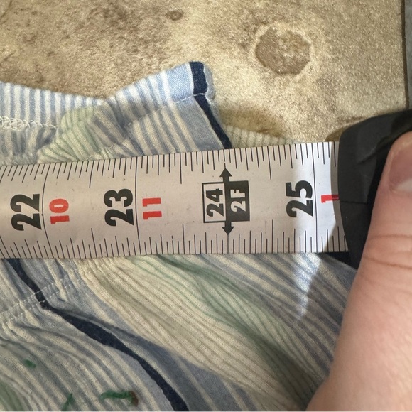 Women’s Pennington’s Brand Blue Striped Elastic Waist Cozy Summer Shorts Size:6X - Picture 13 of 14